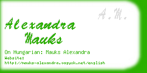 alexandra mauks business card